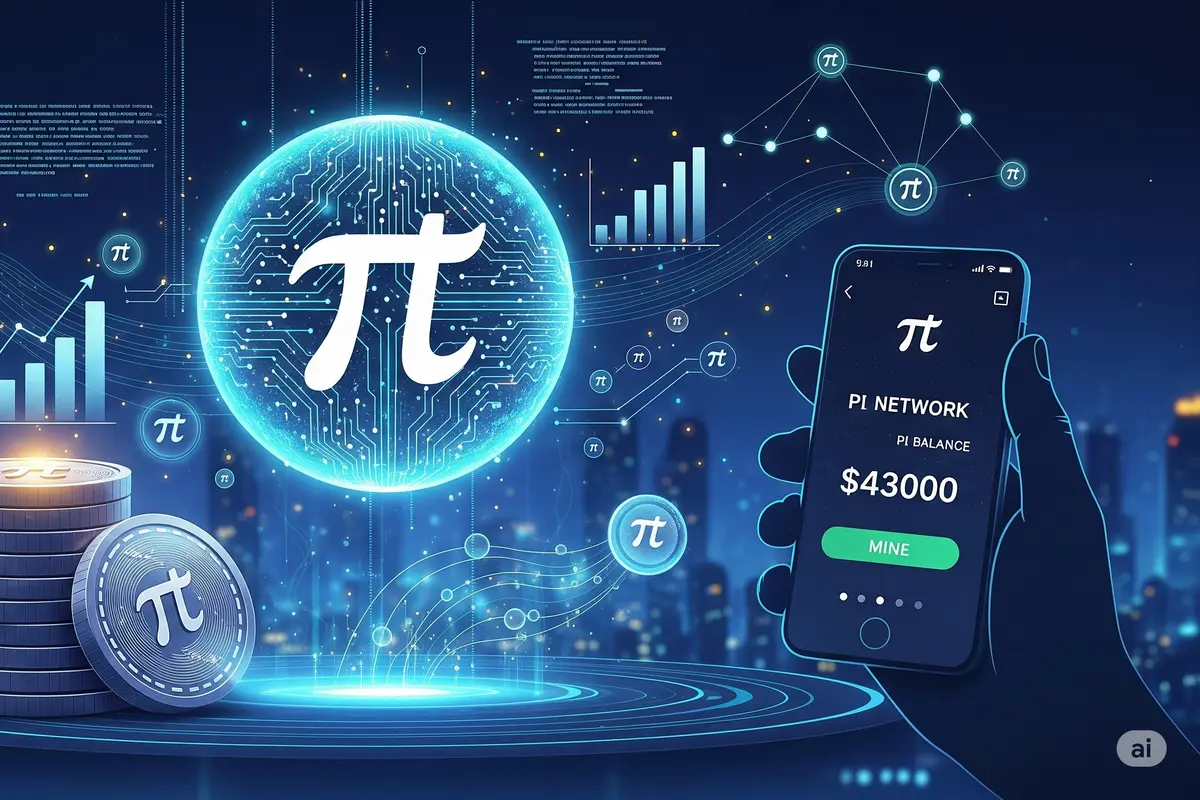 Ilustrasi aste kripto Pi Network .(Image by AI)