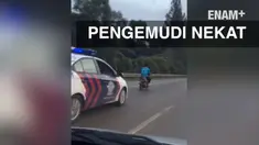 ENAM PLUS: Pengendara Motor Nekat Masuk Tol