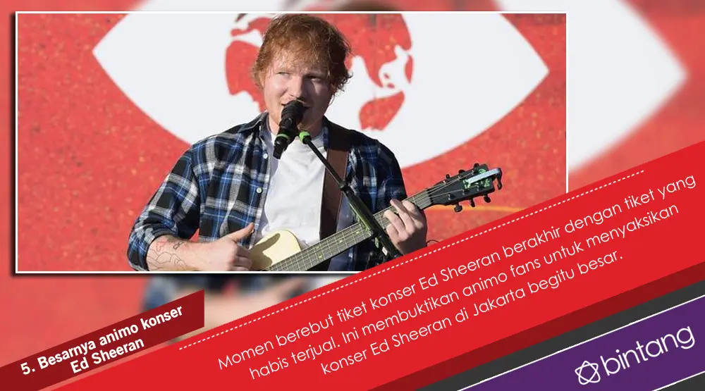 Jelang Ed Sheeran Jakarta, dari Antusias hingga Suasana Memanas. (Foto: AFP/Bintang.com, Desain: Nurman Abdul Hakim/Bintang.com)