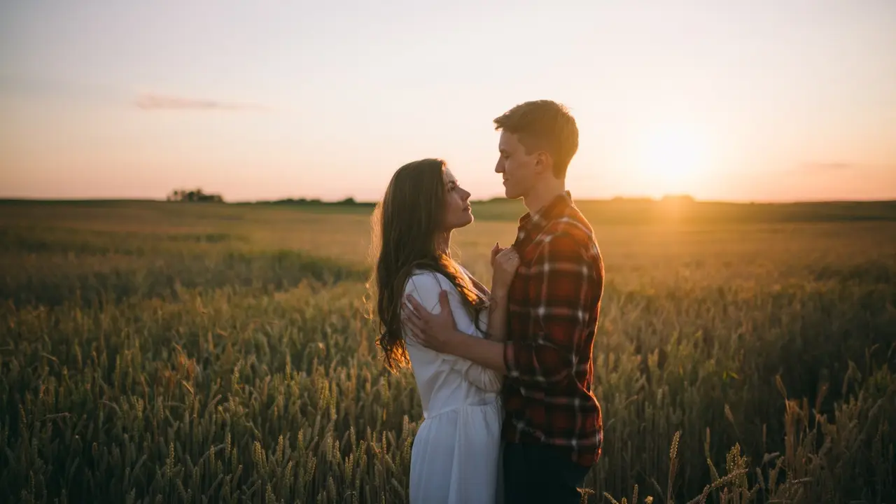 Ilustrasi pasangan cinta, romantis