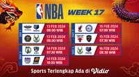 Jadwal Live Streaming NBA 2023/2024 Week 17 di Vidio, 13-16 Februari 2024. (Sumber: dok. vidio.com)