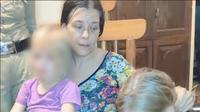 A Russian mother with her daughters. (Image source: Express photo).