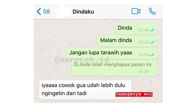 6 Chat ke Gebetan 'Damage Bukan Main' Ini Bikin Senyum Sendiri