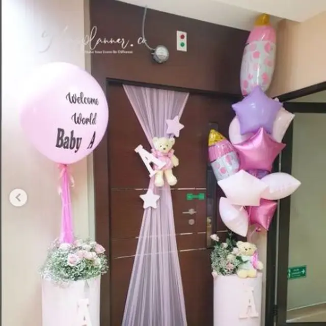 Potret Dekorasi Penyambutan Bayi Atta da Aurel, Penuh Balon dan Boneka