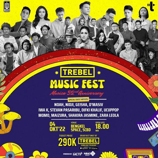 Musica Studio menggeber para artisnya untuk ambil bagian dalam Trebel Music Fest 2022.