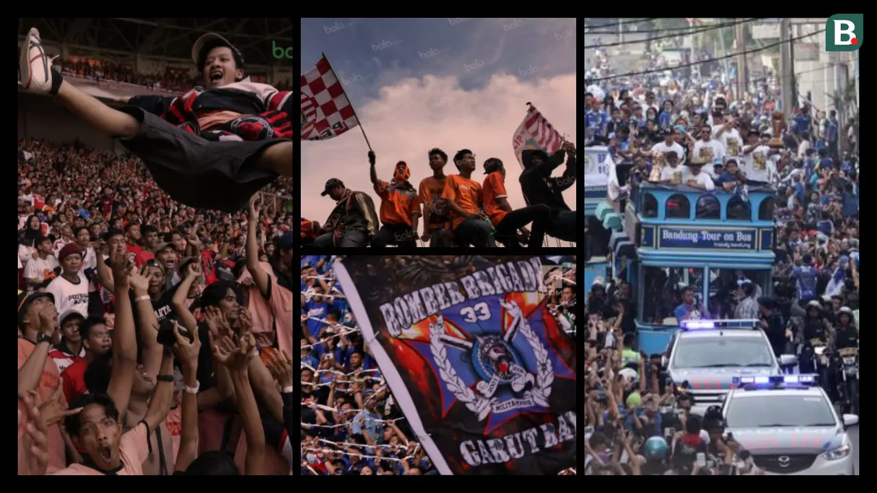Suporter Persib Bandung dan Persija Jakarta