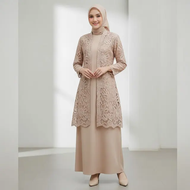 Model Gamis Blazer Brokat Cocok untuk Acara Apa/ Ilustrasi AI