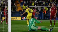 Villarreal. Kekalahan kelima musim 2021/2022 sekaligus yang pertama di Liga Champions musim ini terjadi di leg pertama perempatfinal, 6 April 2022 saat bertandang ke markas Villarreal. Mereka kalah 0-1 berkat gol tunggal Arnaut Danjuma di menit ke-8. (AFP/Pierre-Philippe Marcou)