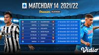 Jadwal dan Live Streaming Liga Italia 2021/2022 Matchday 14 di Vidio, 27-29 November 2021. (Sumber : dok. vidio.com)