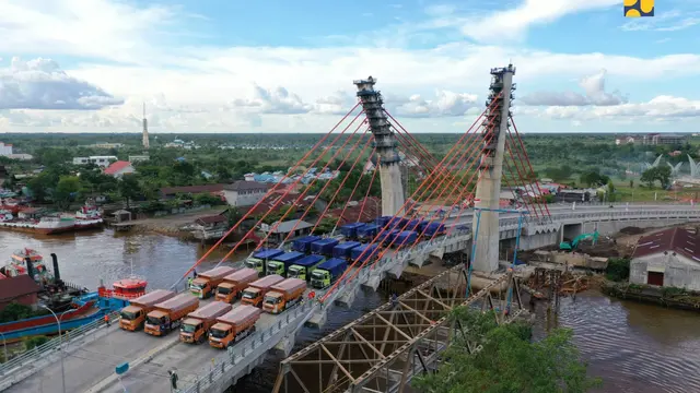 Jembatan Sei Alalak, Kota Banjarmasin, Kalimantan Selatan siap diresmikan Jokowi