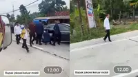 Viral video ban mobil RI 1 bocor (sumber: TikTok/qoril48)