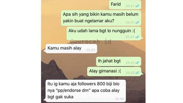 6 Chat Pacar Terlalu Jujur Ini Bikin Nyesek Bacanya