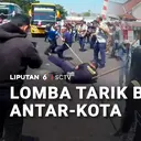 Tak Hanya 'Bapaq-Bapaq', Tapi Emak-Emak Juga Ikutan Lomba Tarik Bus