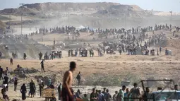 Militer Israel mengatakan pada 25 September bahwa 700.000 warga Palestina telah meninggalkan Kota Gaza sejak akhir Agustus 2025. (Eyad BABA/AFP)