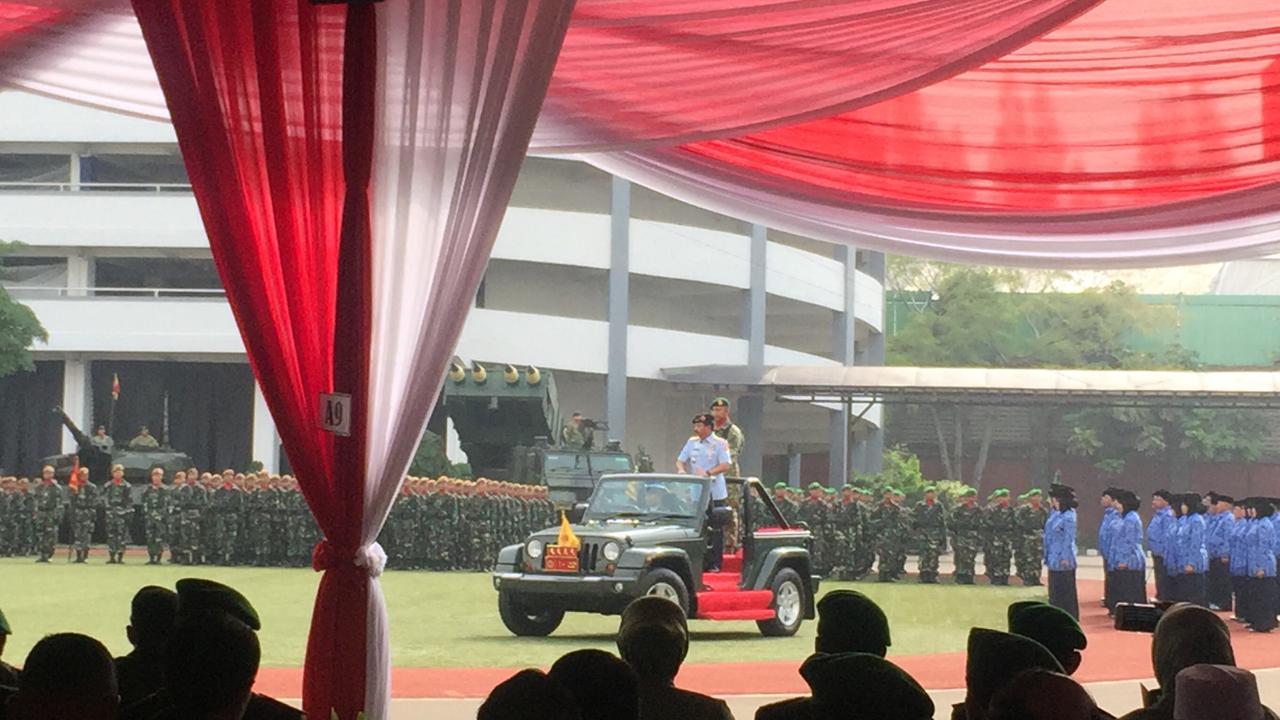 Serah terima jabatan Kepala Staf TNI Angkatan Darat, dari kepemimpinan Jenderal TNI Mulyono kepada Jenderal TNI Andika Perkasa, dihelat hari ini, Kamis (29/11/2018).