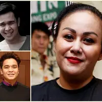 Mak Vera diantara almarhum Olga Syahputra, Bill Syahputra, Tarra Budiman dan Lia Waode. (Bintang Pictures)