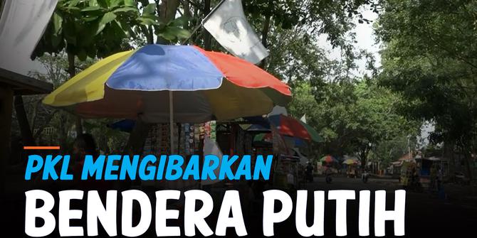 VIDEO: PPKM Level 4, PKL Kota Serang Kibarkan Bendera Putih