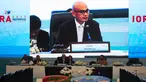 Ketua SOM, Desra Percaya saat menghadiri India Rim Association Samudra (IORA) jelang pembukaan SOM pada hari pertama IORA Summit 2017, Minggu (5/3). (IORA Summit 2017 / Rosa Panggabean / pras / AA / 17)