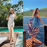 Inspirasi outfit untuk liburan ala selebriti. [Instagram/lunamaya] [Instagram/nanamirdad_] [Instagram/maudyayunda]