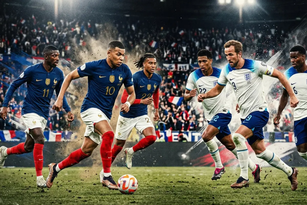 Ilustrasi Timnas Prancis Vs Inggris