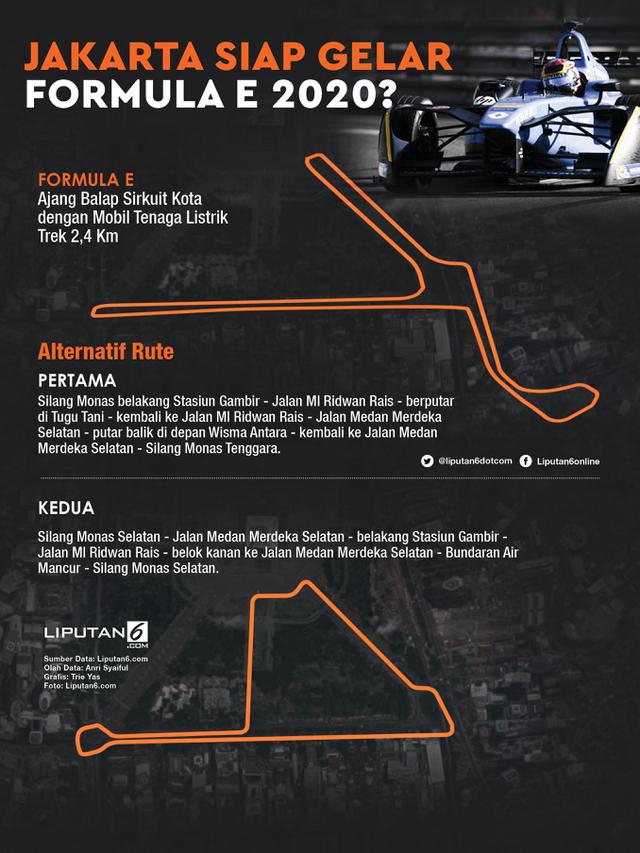 Infografis Jakarta Siap Gelar Formula E 2020?