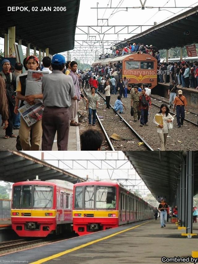 KRL dulu vs sekarang (foto: Trie Haryanto/brilio)
