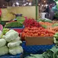 Harga komoditas sayur di pasar tradisional dipengaruhi oleh keadaan cuaca (Amira Fatimatuz Zahra/Liputan6.com)