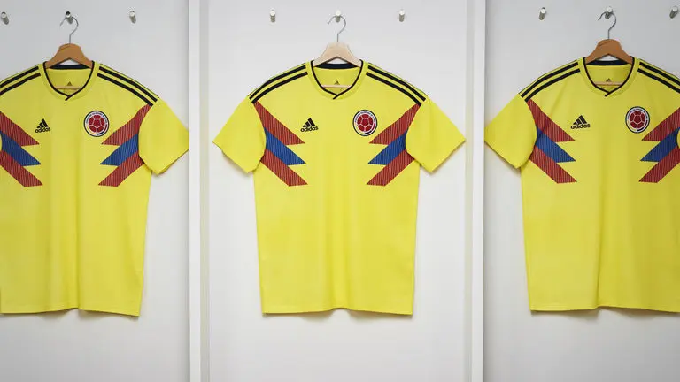 Jersey tim nasional Kolombia pada ajang Piala Dunia 2018. (Sky Sports).