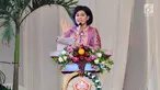 Istri Menteri Pertahanan Nora Ryamizard Ryacudu menjadi pembicara pada pembekalan kepada 931 anggota Dharma Pertiwi di Jakarta, Kamis (25/1). Pembekalan membahas peran istri mendukung suami bertugas menjaga keutuhan NKRI.  (Liputan6.com/Pool/Kemenhan)