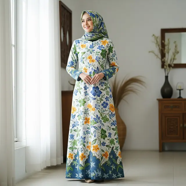 9 Model Dress Batik Bahan Dobby untuk Muslimah, Tampil Anggun dan Nyaman