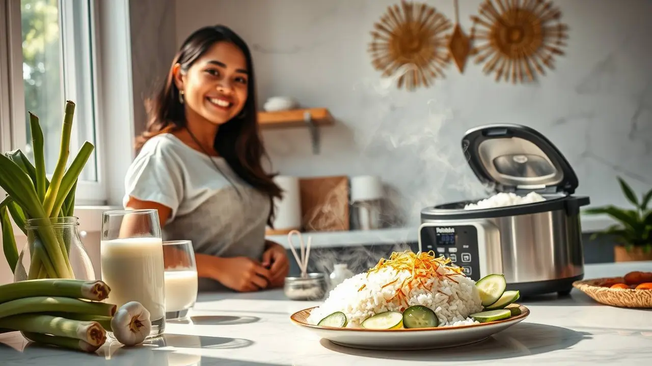 cara bikin nasi uduk di magic com