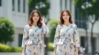 9 Rekomendasi Dress Batik Peplum Crop Top Elegan Casual untuk Tampilan Santai Menawan