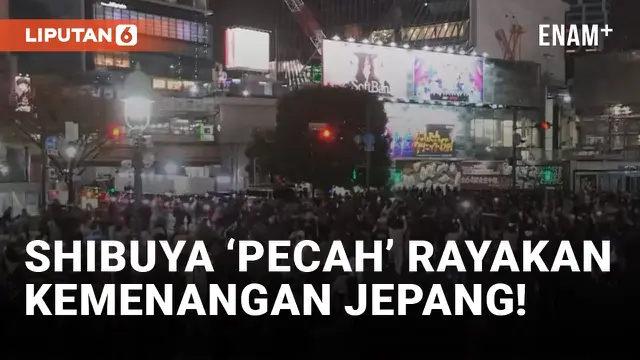 Shibuya Girang Rayakan Kemenangan Timnas Jepang Atas Jerman di Piala Dunia 2022