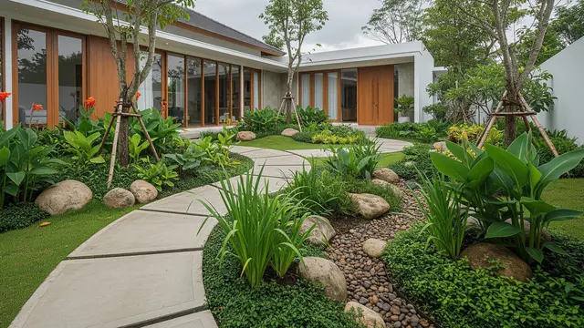 Inspirasi Rain Garden untuk Rumah Minimalis/AI Generated