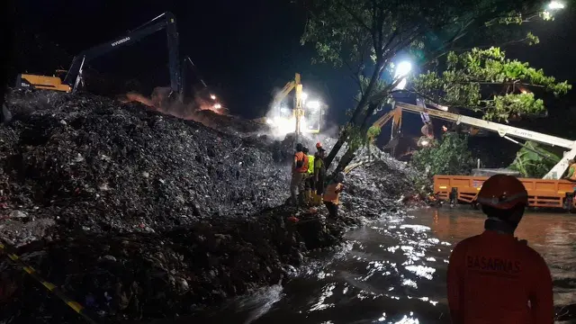 Longsor gunungan sampah di Tempat Pengolahan Sampah Terpadu (TPST) Bantargebang, Kota Bekasi, Jawa Barat. (Dok. Istimewa)