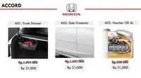 Honda Prospect Motor obral aksesoris serba Rp 21 ribuan selama ajang Indonesia International Motor Show (IIMS) 2018 di JIExpo, Kemayoran, Jakarta, Rabu (25/4/2018)
