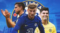 Chelsea - Cesar Azpilicueta, Timo Werner, Christian Pulisic (Bola.com/Adreanus Titus)