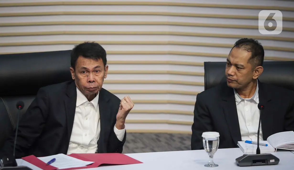 Ketua Komisi Pemberantasan Korupsi (KPK) sementara Nawawi Pomolango juga mengatakan akan segera menggelar rapat koordinasi dengan pimpinan lainnya. (Liputan6.com/Angga Yuniar)