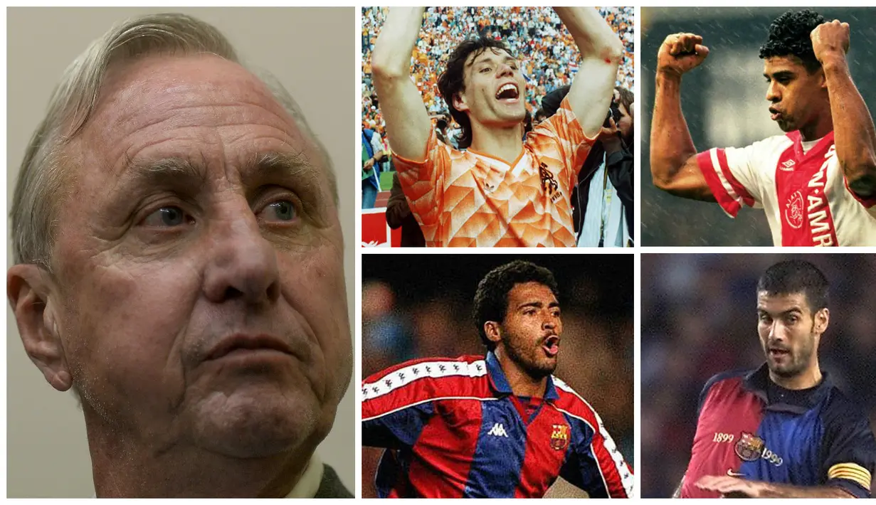 Johan Cruyff tak hanya piawai mengolah si kulit bundar, legenda sepak bola dunia ini ternyata juga mahir memoles pesepak bola untuk menjadi bintang. Berikut 10 bintang top dunia hasil didikan pria Belanda itu selama karier kepelatihannya.
