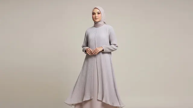 Gamis Ceruti Plisket "Two-Tone Shade"