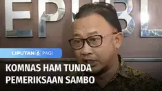 Komnas HAM menunda pemeriksaan Irjen Pol. Ferdy Sambo terkait kasus pembunuhan Brigadir Yosua. Menurut Komnas HAM, Ferdy Sambo belum bisa memenuhi panggilan karena masih menjalani penyidikan sebagai tersangka.