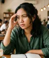 Orang yang Sering Memikirkan Ucapan Setelah Berbicara (AI Generated)