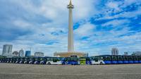 PT Transportasi Jakarta (Transjakarta) meluncurkan 200 unit armada bus listrik (high deck). (Foto: Dokumentasi PT Transjakarta)