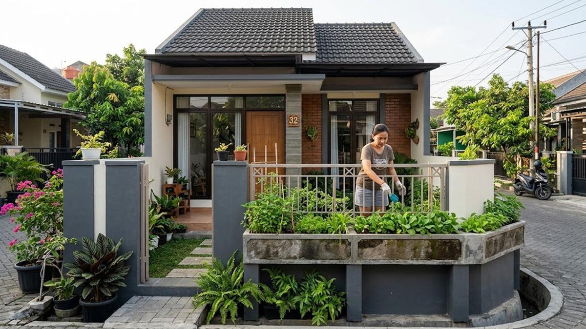 10 Desain Rumah dengan Taman Mini di Lahan Terbatas, Hunian Asri Minim Perawatan