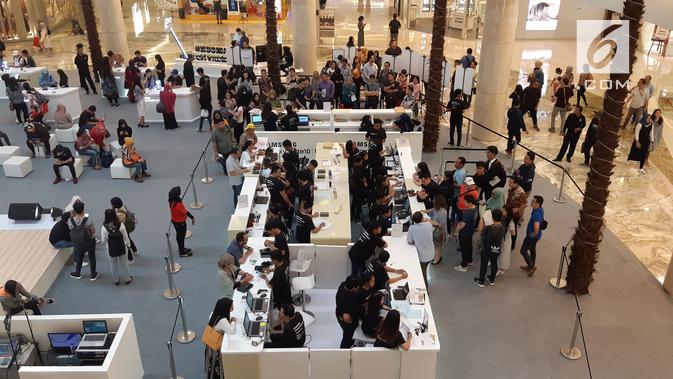 Antrean penjualan Galaxy Note 10 di Mall Kota Kasablanka, Jakarta (/ Agustin Setyo W)
