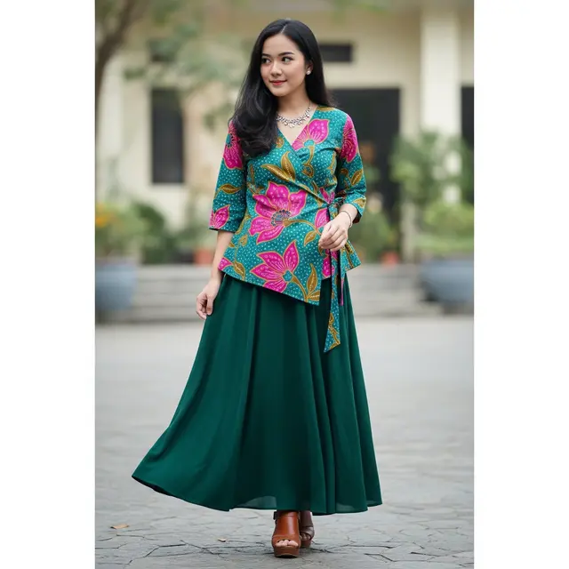 Model Batik Wanita Maxi Skirt. Foto: Gemini
