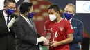 Timnas Indonesia mendapat gelar hiburan sebagai tim fair play selama berlangsungnya Piala AFF 2020. (AP/Suhaimi Abdullah)