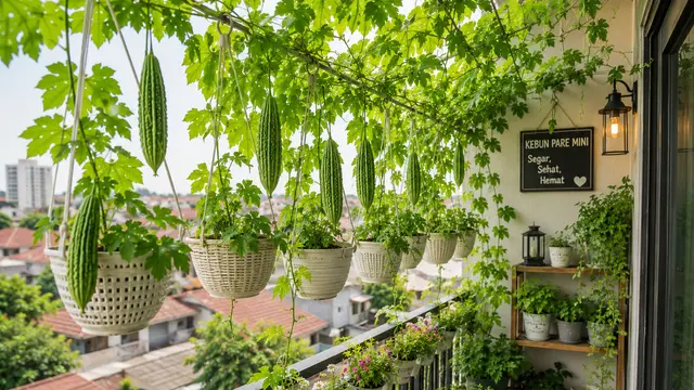 Kebun Pare Mini di Balkon Rumah