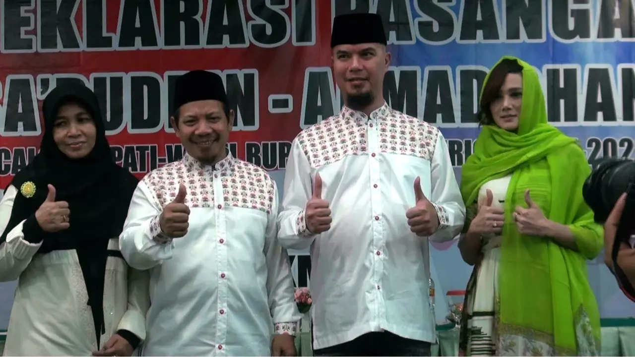 Pasangan cabup-cawabup Bekasi dalam Pilkada 2017 Sa'duddin-Ahmad Dhani (SAH) resmi mendeklarasikan diri.