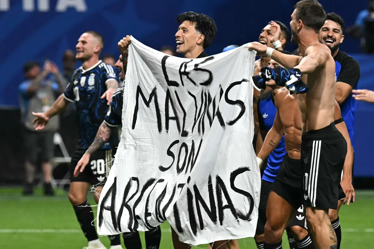 Selebrasi Timnas Argentina.